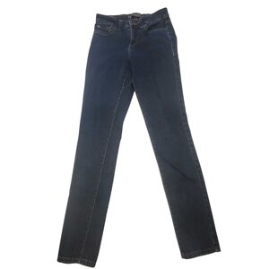 Nine West Jeans Mid Rise Straight Leg Dark Wash 25x29 Size 2